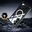 Case for Samsung Galaxy S25 FE, Shockproof, with glass, for MagSafe, black
