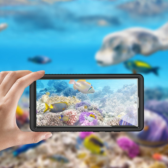IP68 Waterproof Case for Samsung Galaxy S24 Ultra, Redpepper, black