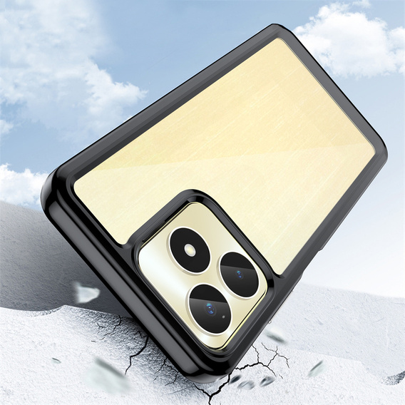 Case for Realme C51, Fusion Hybrid, transparent / black