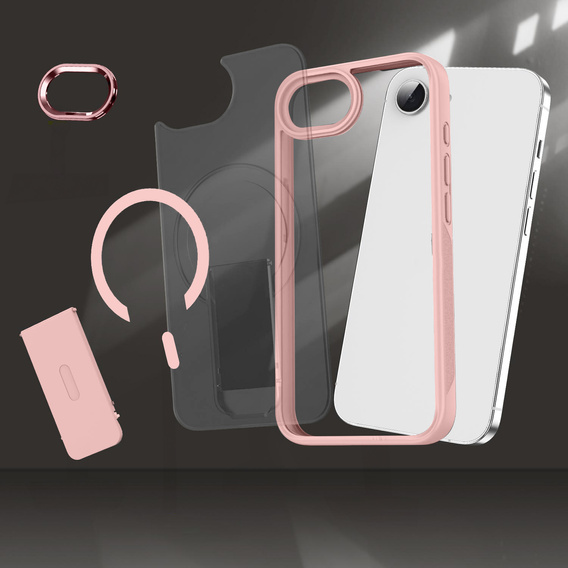 Case for Iphone 16E, Kickstand Matt Case, for MagSafe, pink