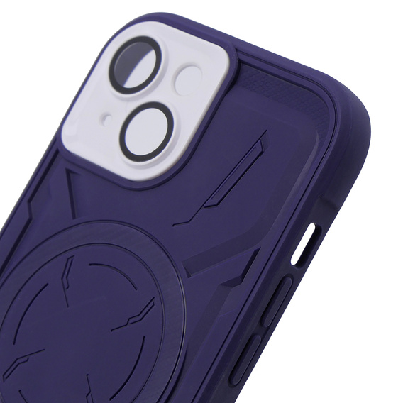 Case for iPhone 15 Plus, ERBORD Armor Mag, purple