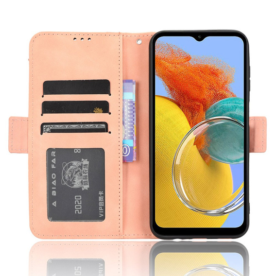 Flip case for Samsung Galaxy M34, Card Slot, pink