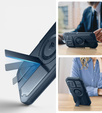 Armored case for iPhone 16 Pro, Dexnor CamProtect MagSafe, blue (Two frames)