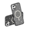 Case for iPhone 17, for MagSafe, glitter, translucent black