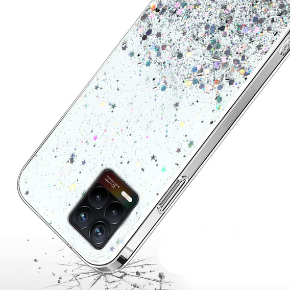 Case for Realme 8 / 8 Pro, Glittery, transparent