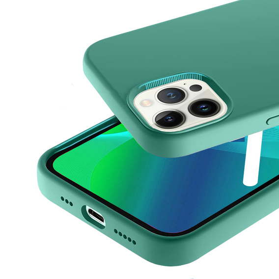 Case for iPhone 14, Silicone Lite, green