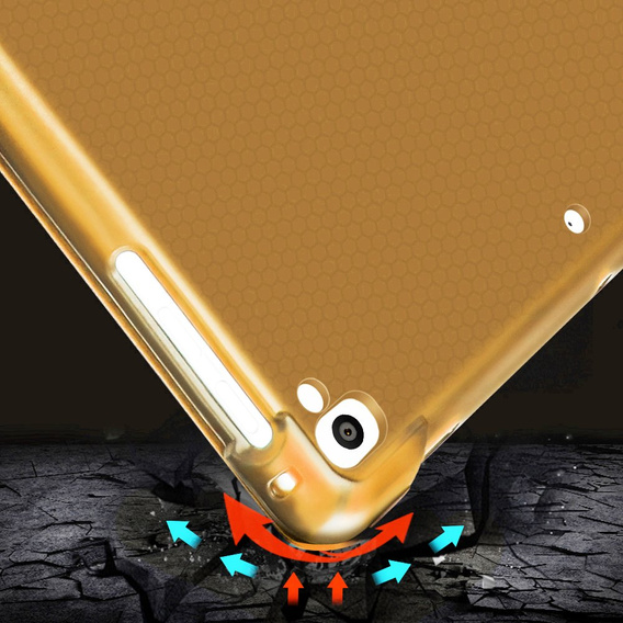 Case for iPad 9.7 2018 / 2017/ Air / Air 2, Smartcase with stylus space, gold