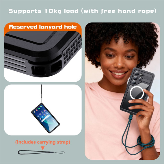 Redpepper MagSafe waterproof case for Samsung Galaxy S26 Ultra, black