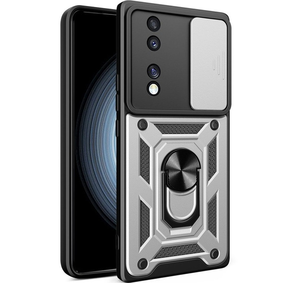 Case for Honor 70 5G, CamShield Slide, silver