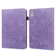 Flap case for Lenovo Pad M9, flower, purple