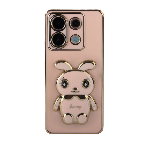 Case for Xiaomi Redmi Note 13 Pro 5G, Rabbit, pink + 9H Tempered Glass