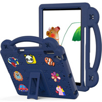 Children's case for iPad 9.7" 2018/2017 (6/5 gen.) / Pro 9.7" 2016, Cute Patterns, with stand, dark blue