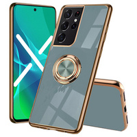 Case for Samsung Galaxy S22 Ultra, Electro Ring, grey