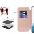 Flip case for Samsung Galaxy S22 5G, RFID Wallet MagSafe CamShield, pink