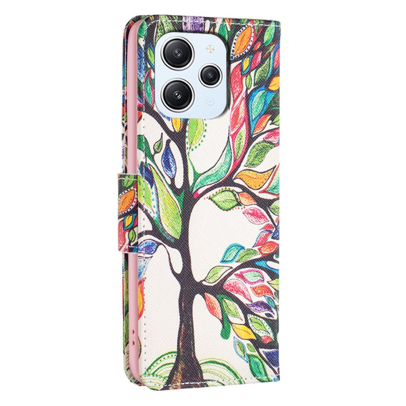 Flip case for Xiaomi Redmi 12 4G, Wallet, tree of life, white