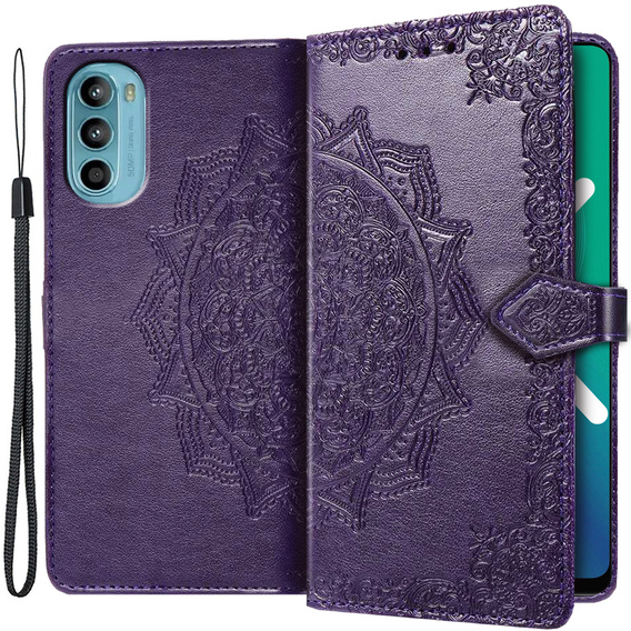 Flip case for Motorola Moto G52 / G82 5G, Mandala, purple
