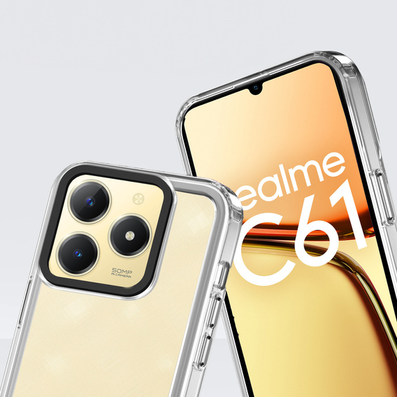 Case for Realme C61, Fusion Hybrid, transparent