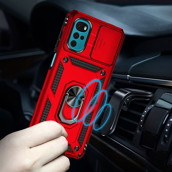 Case forMotorola Moto G22, CamShield Slide, red