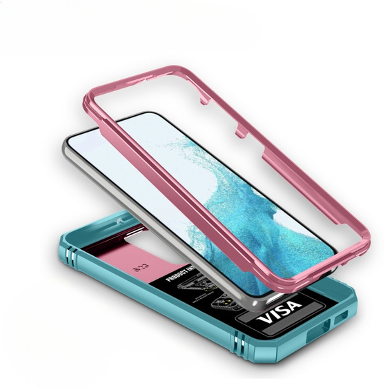Case for Samsung Galaxy S23, CamShield Slide, pink / green