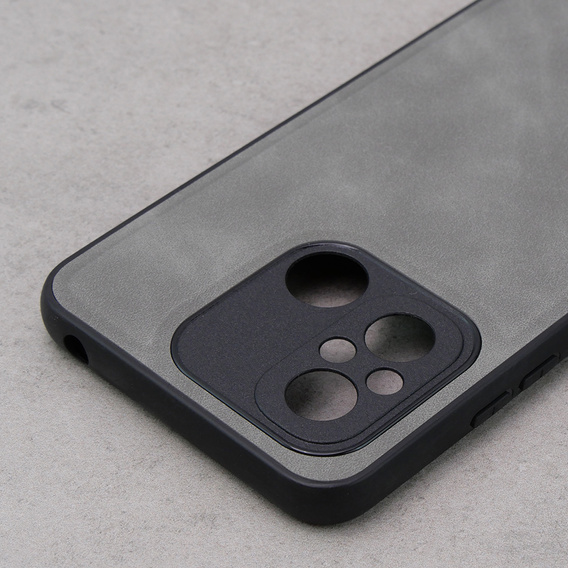 Case for Xiaomi Redmi 12C, ERBORD Business, with metal plate for car mounts, light grey