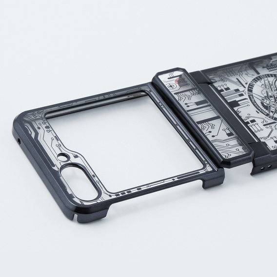Case for Samsung Galaxy Z Flip 5 5G, Mechanical Legend, black