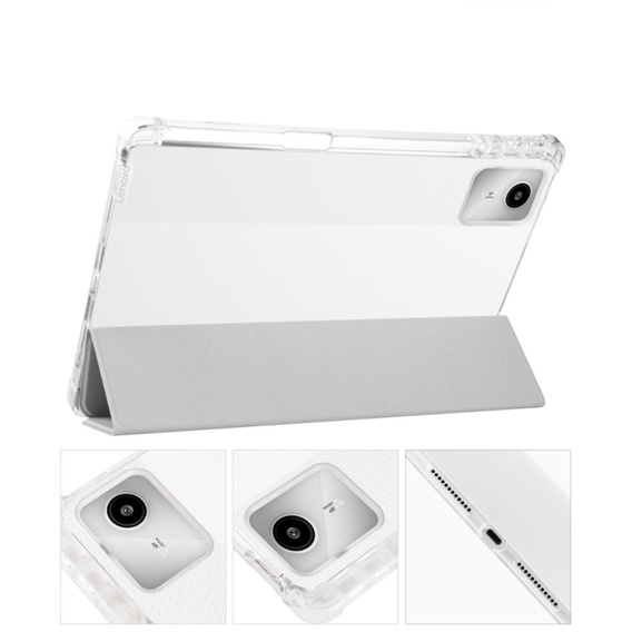 Case for Lenovo Tab M11, Smartcase Hybrid, with stylus space, grey