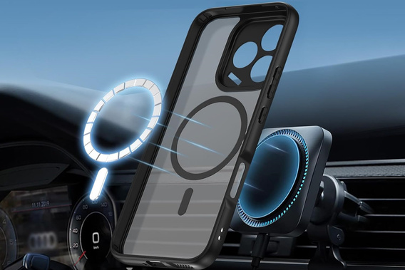 Case for Honor 400 Lite, for MagSafe, ERBORD Matt Case, black