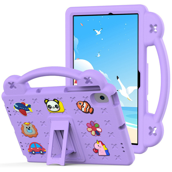 Children's case for Samsung Tab A8 X200 / X205, Cute Patterns, with stand, purple