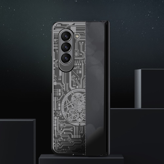 Case for Samsung Galaxy Z Fold 5 5G, Mechanical Legend, black