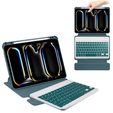 Keyboard case for iPad Pro 11" 2024 (5 gen.), Rotary 360° Leather, dark green