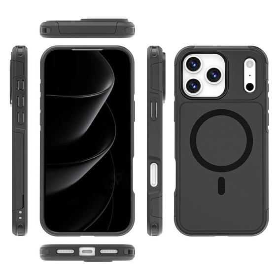 MagForce case for iPhone 17 Pro Max, for MagSafe, armoured, black