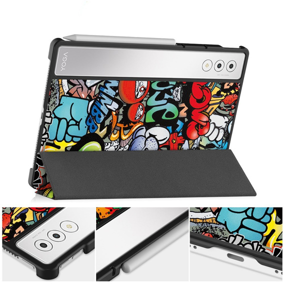 Case for Lenovo Yoga Tab Plus, Smartcase, graffiti