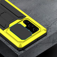Armored case for Samsung Galaxy S22 Ultra, R-JUST CamShield Slide, yellow