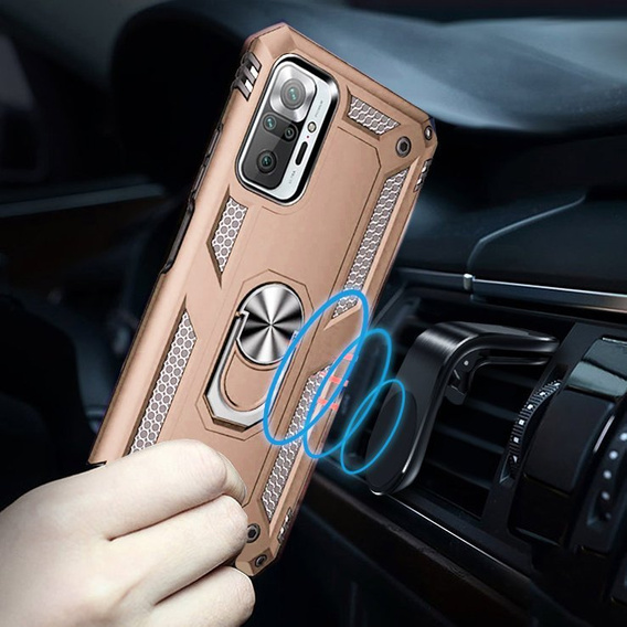 Armor Case for Xiaomi Redmi Note 10 Pro, Nox Case Ring, gold