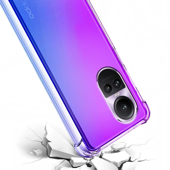 Case for Oppo Reno 10 / 10 Pro, Gradient Dropproof, Purple / blue