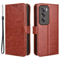 Flip case for Oppo Reno 12, Crazy Horse Wallet, brown