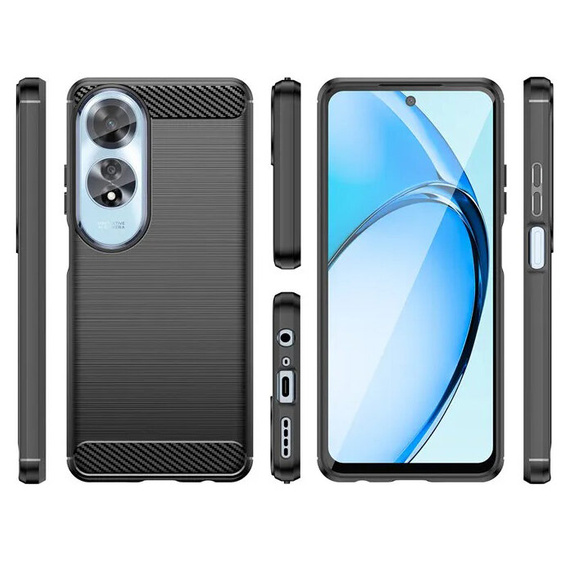 Case for Oppo A60, Carbon, black