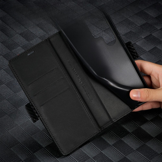 Flip case for Samsung Galaxy S23 Ultra, Carbon LC.IMEEKE, black