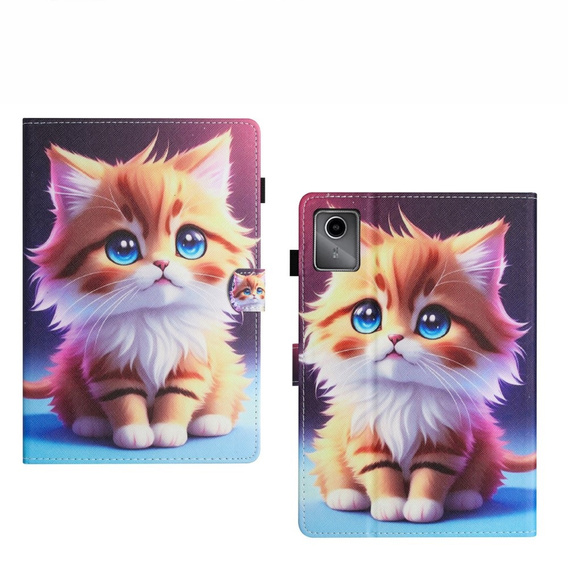 Case for Lenovo Tab M11, with flap, cat