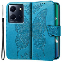Flip case for Infinix Note 30 5G, Butterfly, blue
