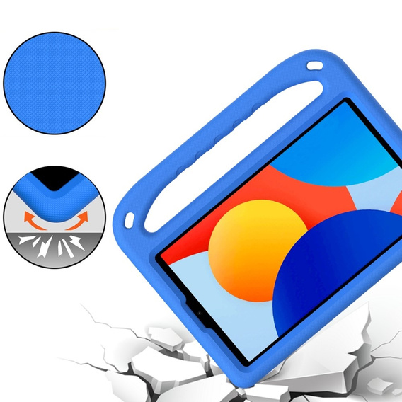 Children's case for Xiaomi Redmi Pad SE 8.7, with handle, blue