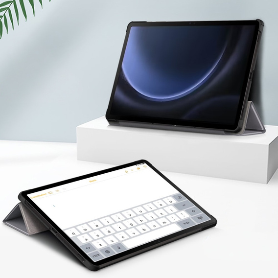 Case for Samsung Galaxy Tab S9 FE+ Plus, Smartcase with stylus space, grey