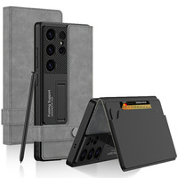 Flip case for Samsung Galaxy S25 Ultra, GKK Card Slot Wallet, black