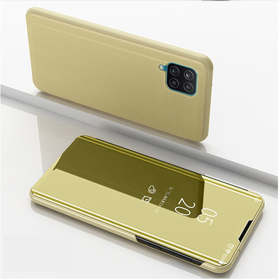 Case for Samsung Galaxy A12 / M12 / A12 2021, Clear View, gold