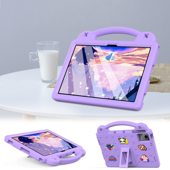 Children's case for Lenovo Tab M11, Cute Patterns, with stand, purple
