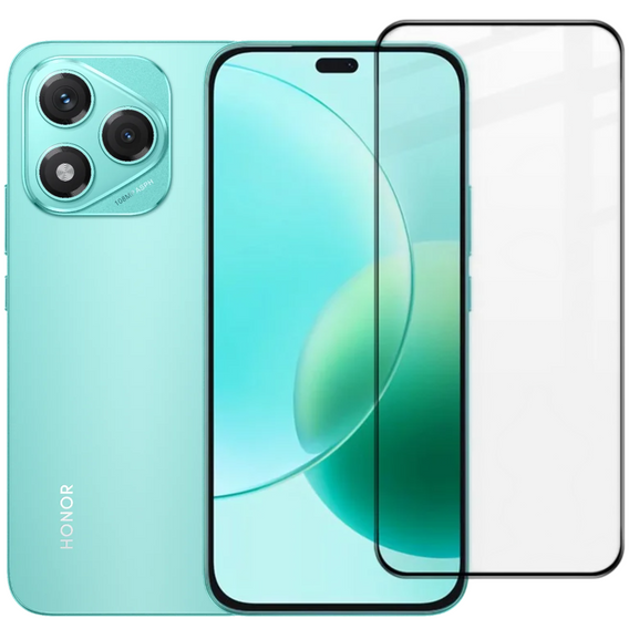 3D Tempered Glass for Honor 400 Lite, black frame