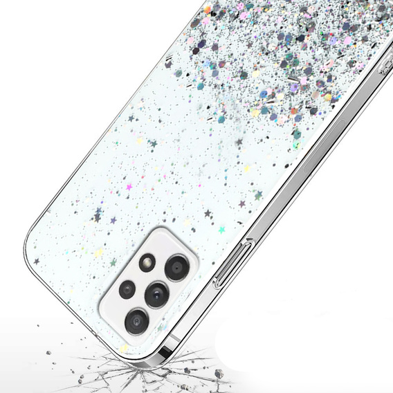 Case for Samsung Galaxy A33 5G, Glittery, transparent