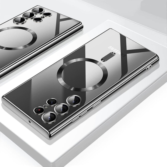 Case for Samsung Galaxy S24 Ultra, Electro MagSafe, black + Full Glue Ceramic Glass