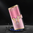 Flip case for Xiaomi Redmi Note 12 4G, Wallet Butterfly, pink