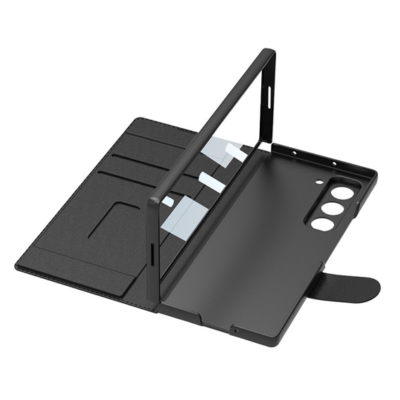 Wallet case with flap black for Samsung Galaxy Z Fold 7 5G